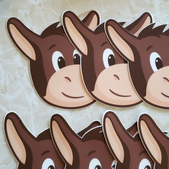 x9 Cute Donkey Vinyl Sticker Waterproof High Quality - Picture 5 of 7